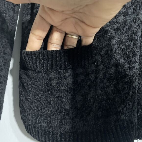 Jones New York Sport Zip Sweater Faux Fur Collar Pockets Cozy Warm Winter Sz M - Picture 4 of 10